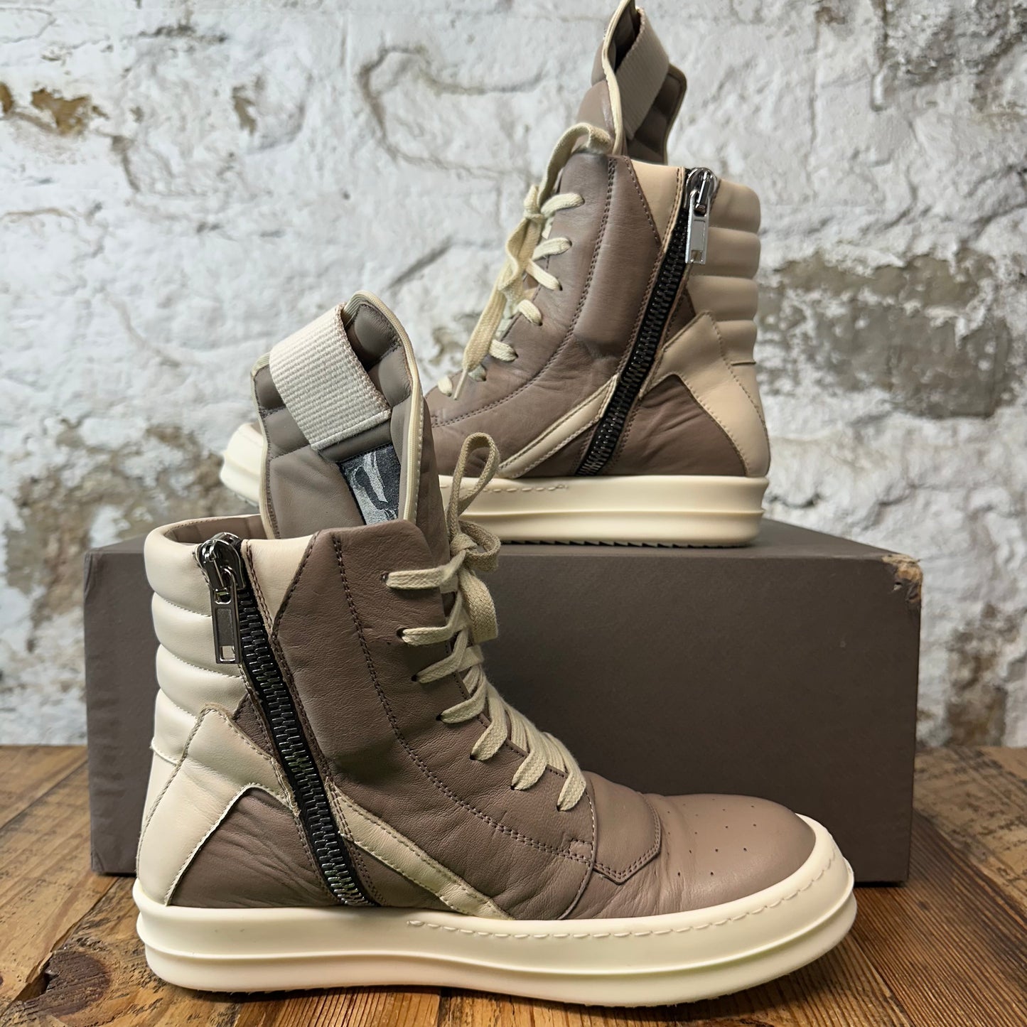 Rick Owens Geobasket Flesh Milk Sneaker Sz 7 (40)