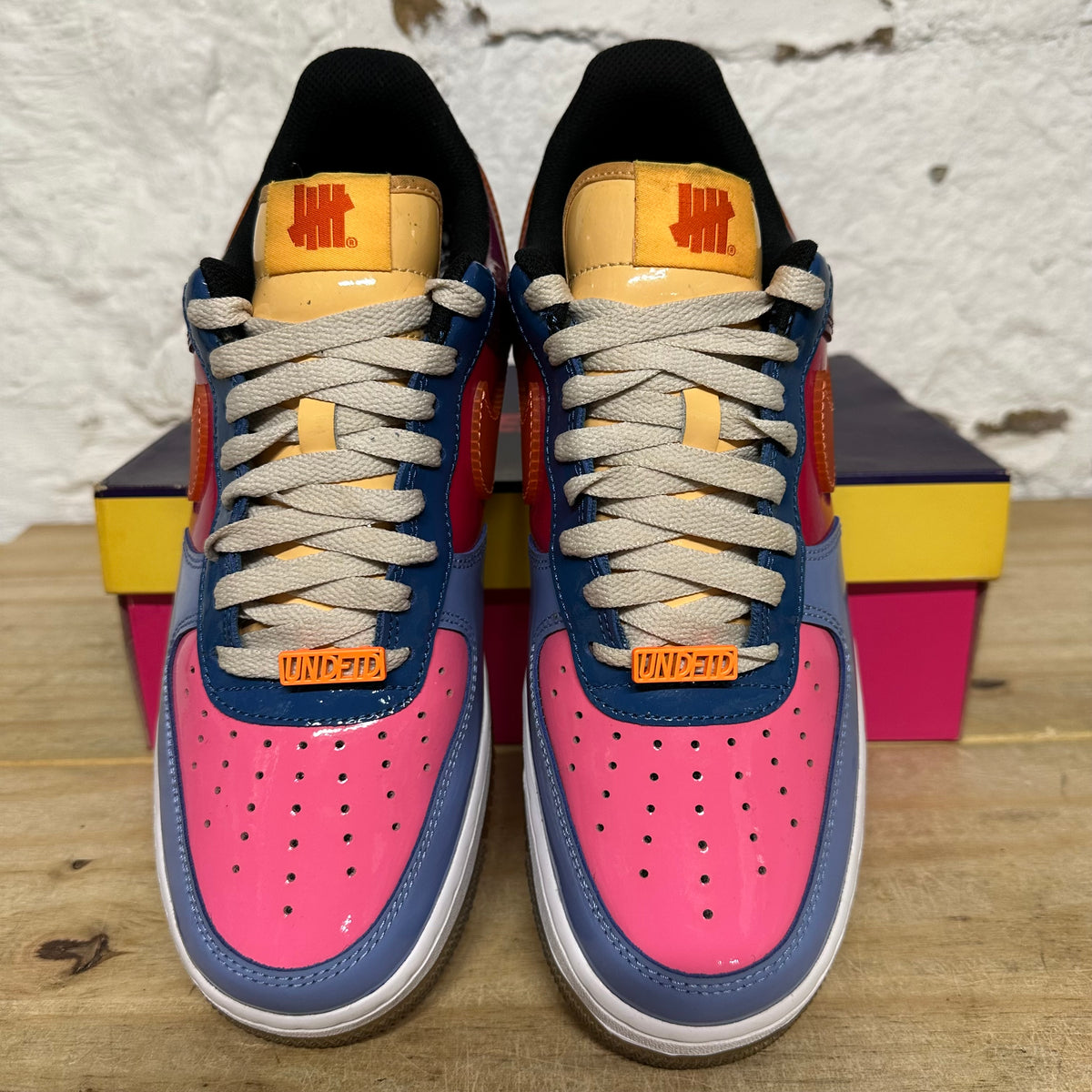 Nike Air Force 1 Low Undefeated Multi Patent Total Orange Sz 9