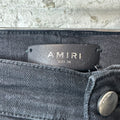 Amiri MX1 Multicolor Patch Black Denim Jeans Sz 34