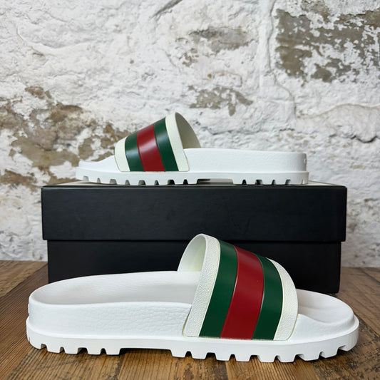 Gucci Web Slide White Sz 11