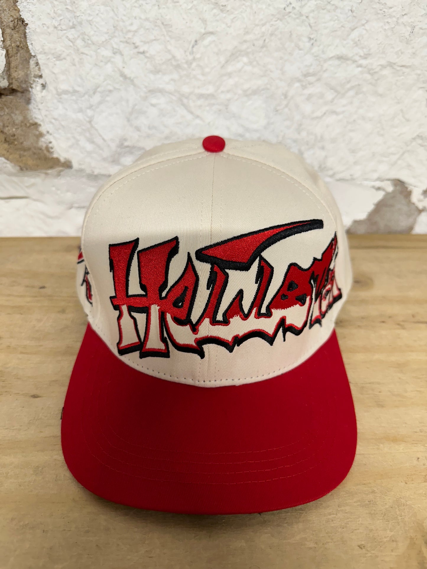 Hellstar Records Cream Red Snapback Hat DS