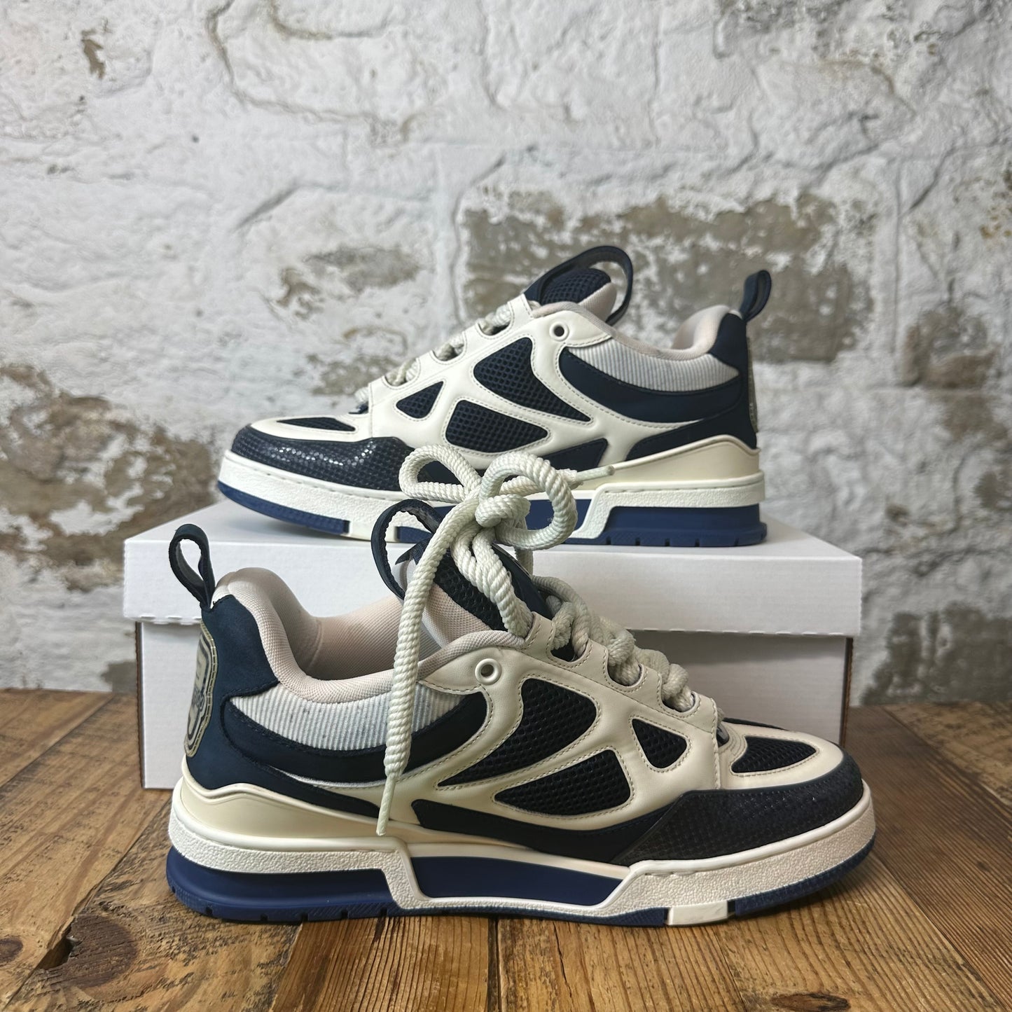 Louis Vuitton Navy White Skate Sneaker Sz 10 (8.5LV)