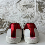 Gucci Gold Guccy Spell White Ace Sneaker Sz 10 No Box