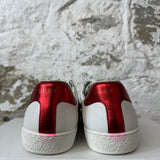 Gucci Gold Guccy Spell White Ace Sneaker Sz 10 No Box