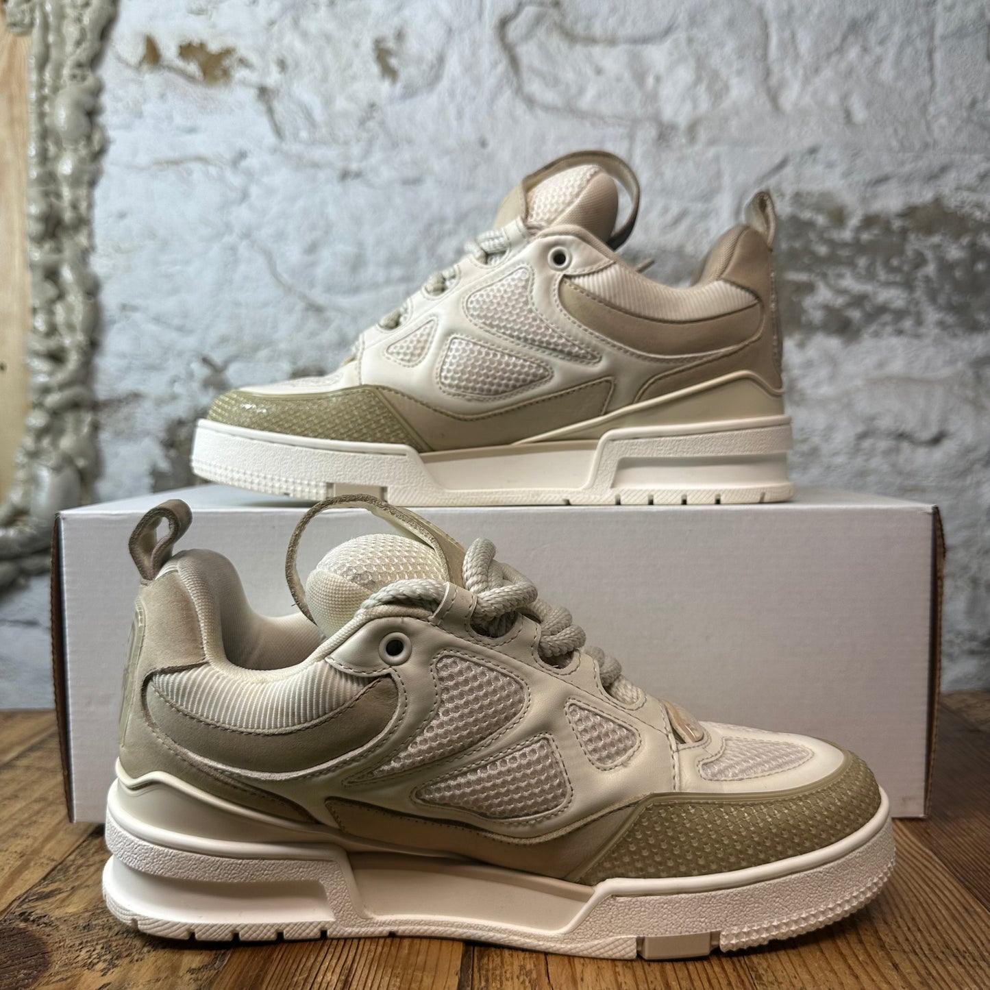 Louis Vuitton Biege Cream Skate Sneaker Sz 5.5 (4LV)