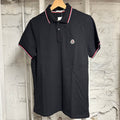 Moncler Small Logo Black Polo Shirt Sz M