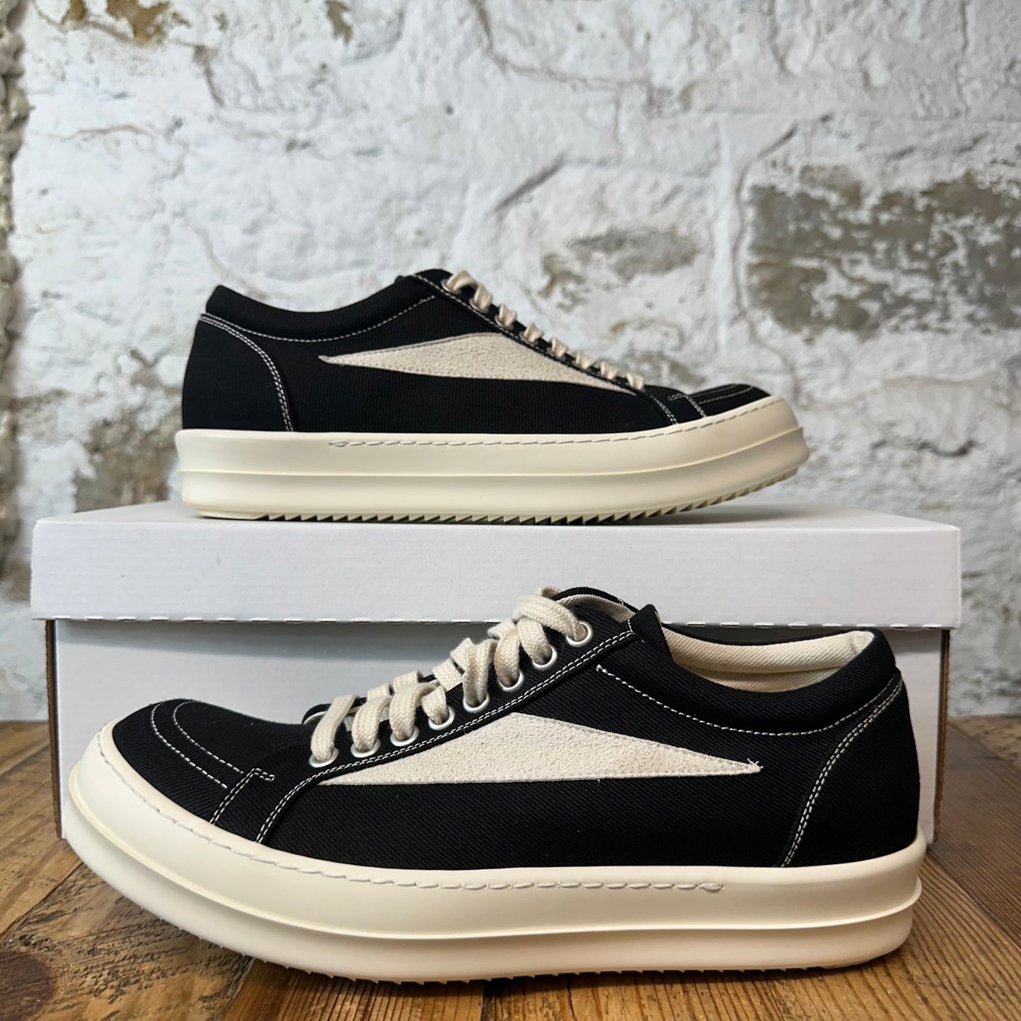 Rick Owens DRKSHDW Vintage Black Milk Sneaker Sz 8 (41)