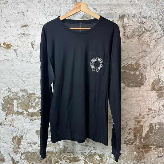 Chrome Hearts Horseshoe Black Long Sleeve Sz L