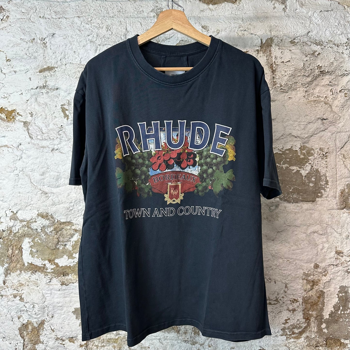 Rhude Town and Country Navy T-Shirt Sz L