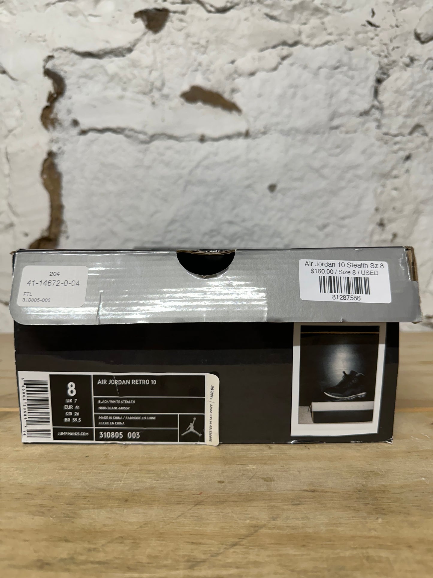 Air Jordan 10 Stealth Sz 8