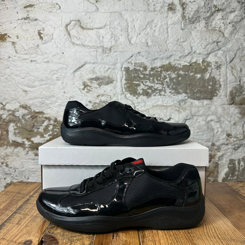 Prada Americas Cup Vintage Black Sneaker Sz 10.5