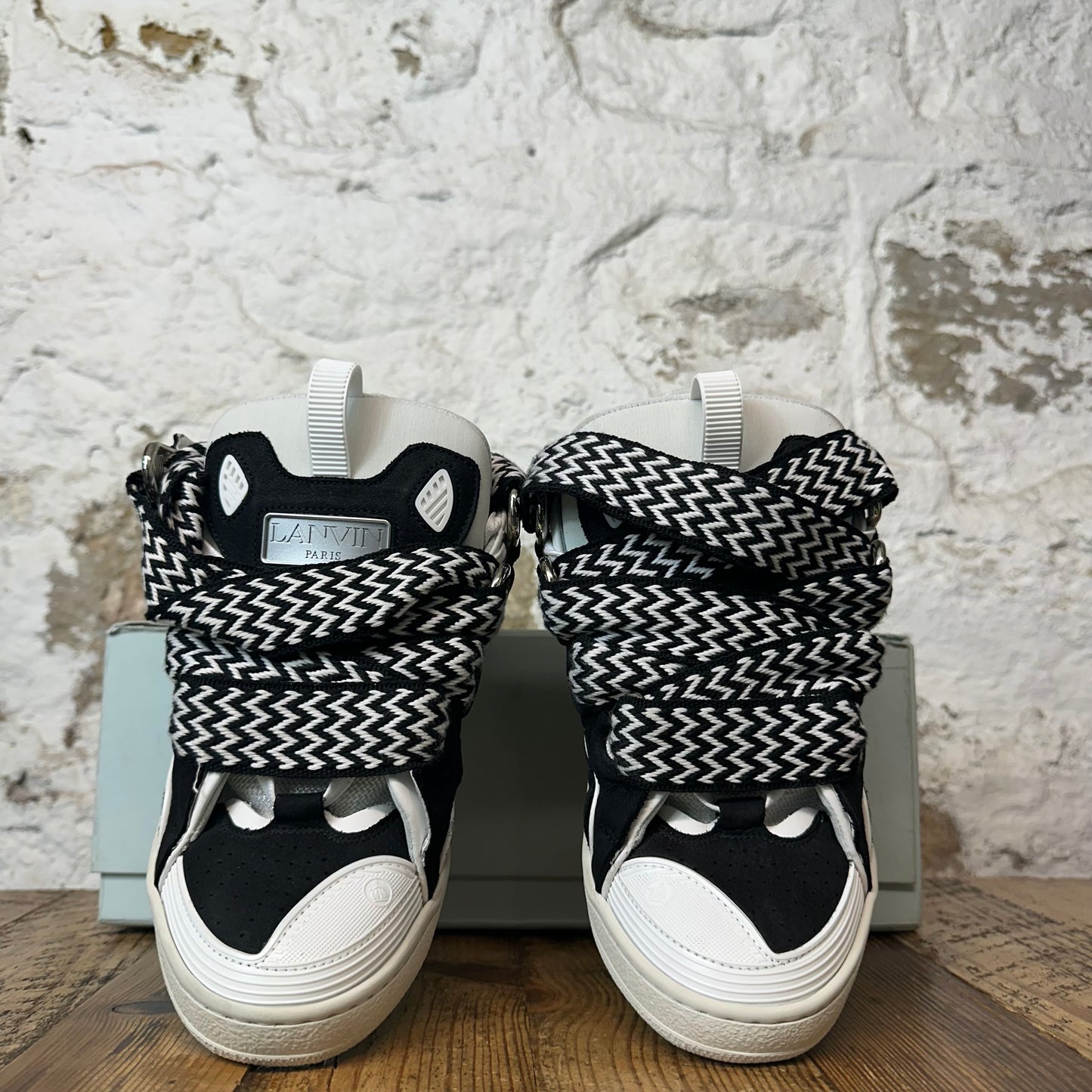 Lanvin Curb Black White Sneaker Sz 6.5 (39)