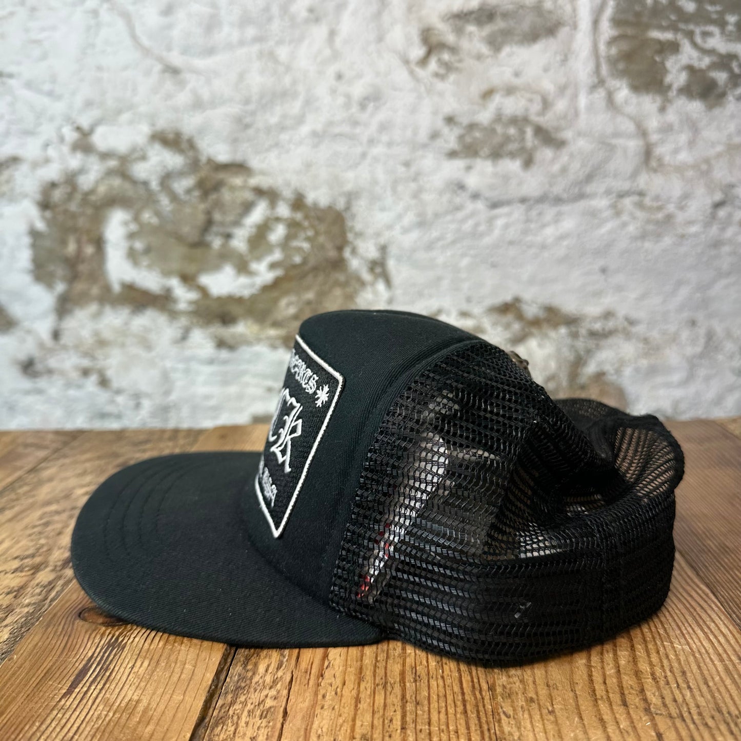 Chrome Hearts Hollywood FUCK Black Trucker Hat