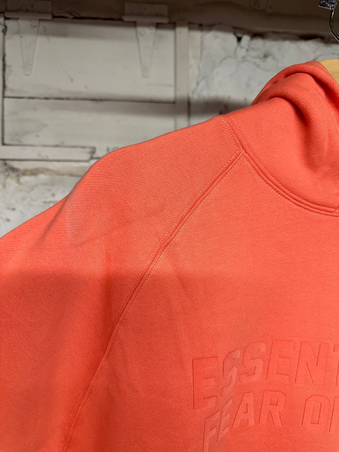 Fear of God Essentials Coral Hoodie Sz S DS