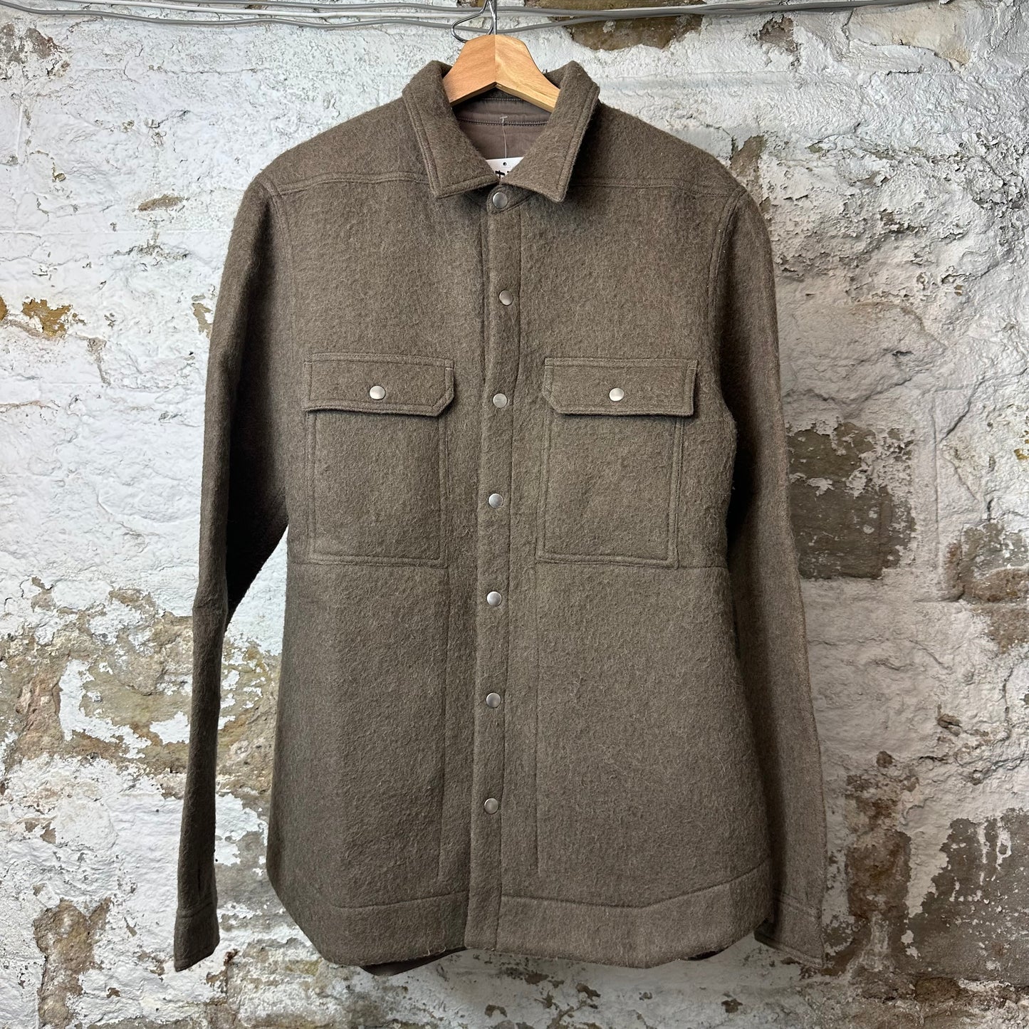 Rick Owens Strobe Dust Button Up Outershirt Sz M (48)
