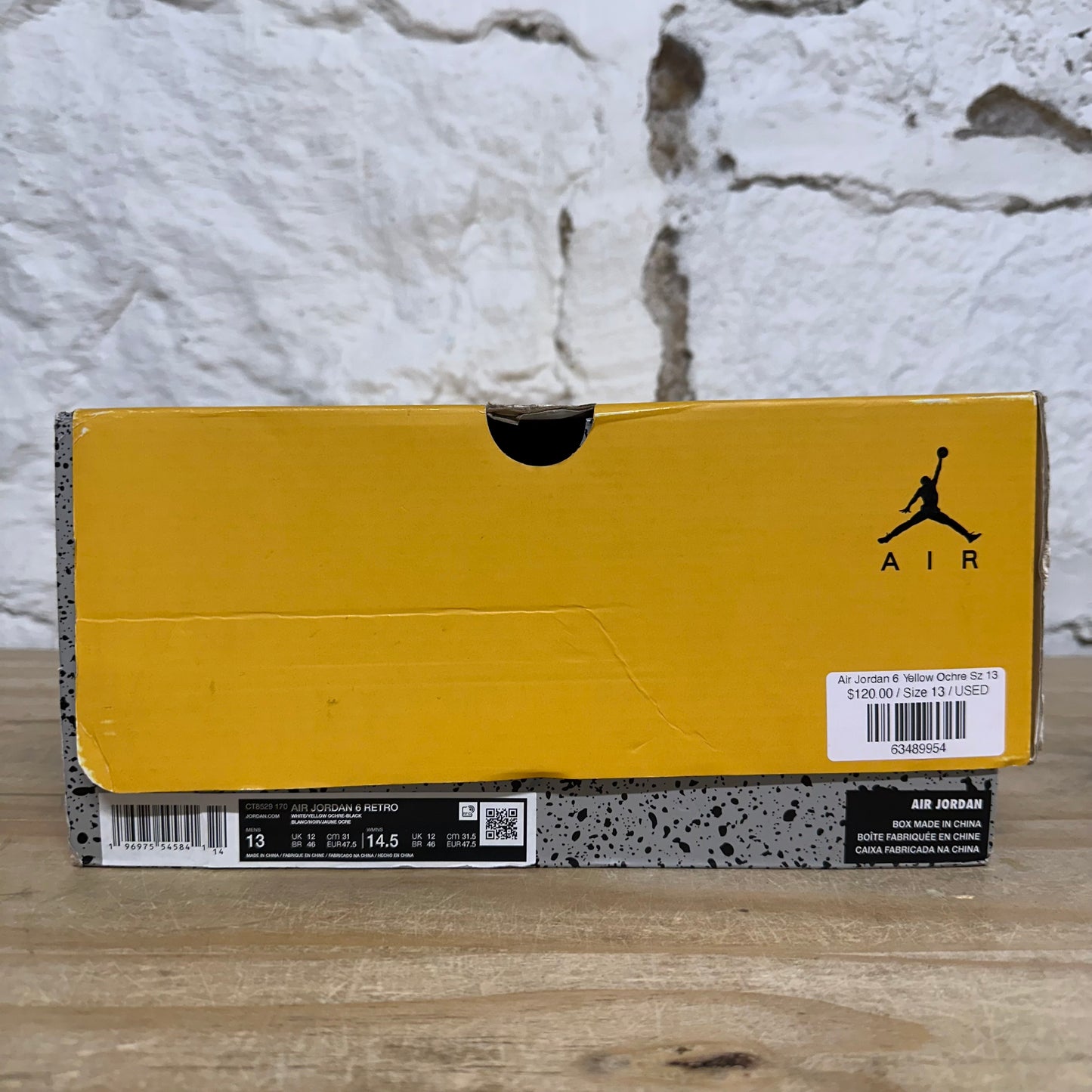 Air Jordan 6 Yellow Ochre Sz 13