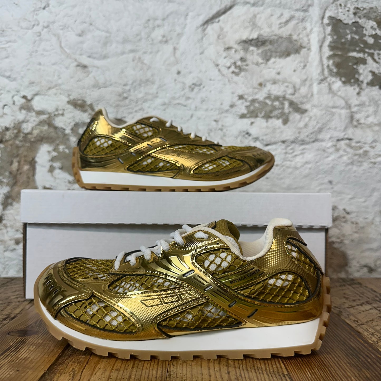 Bottega Veneta Gold Orbit Sneaker Sz 6 (38)