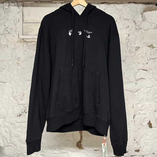 Off-White Melting Cross Black Hoodie Sz XL
