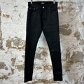 Amiri Plain Black Waxed Denim Jeans Sz 28