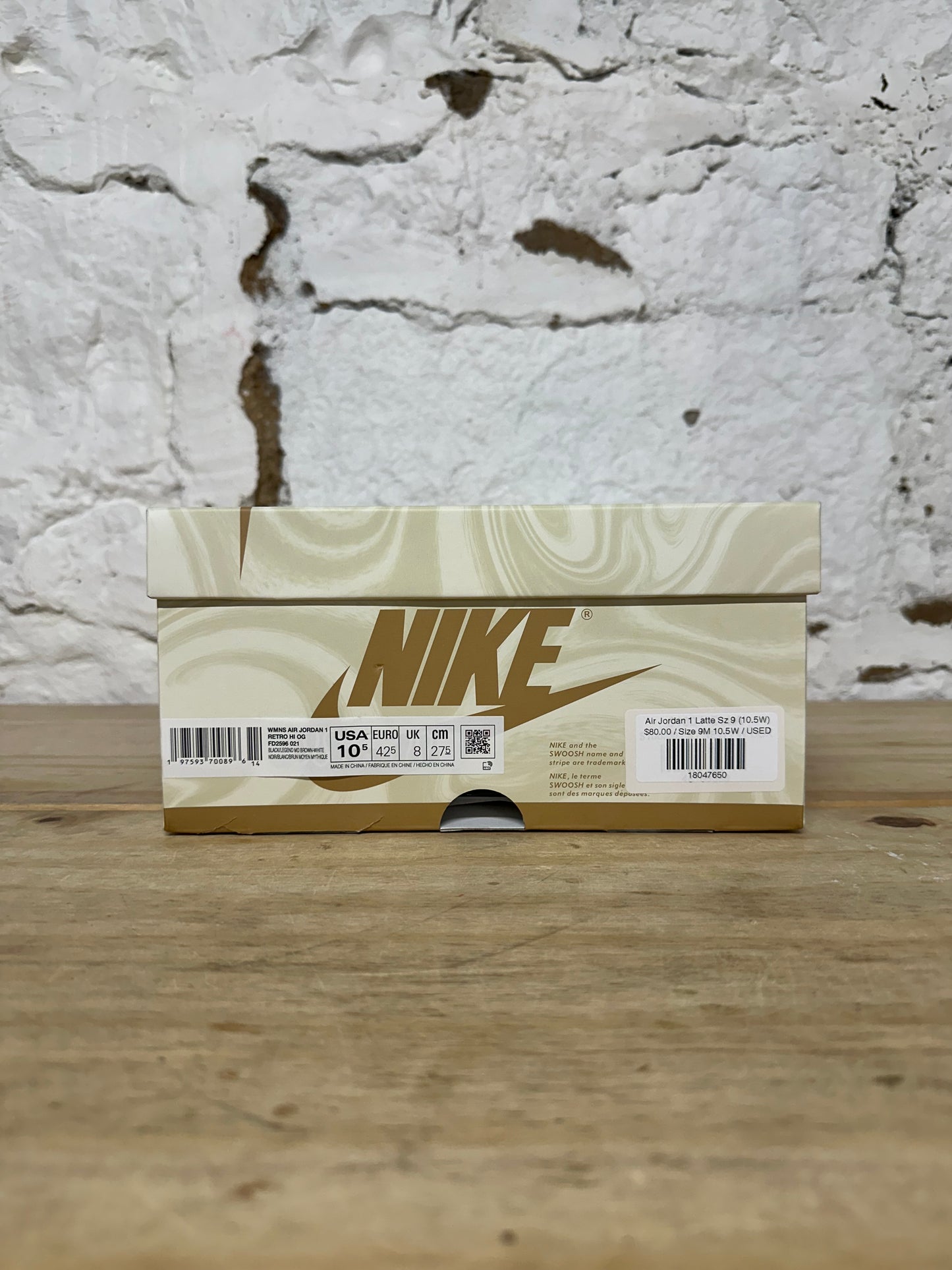 Air Jordan 1 Latte Sz 9 (10.5W)