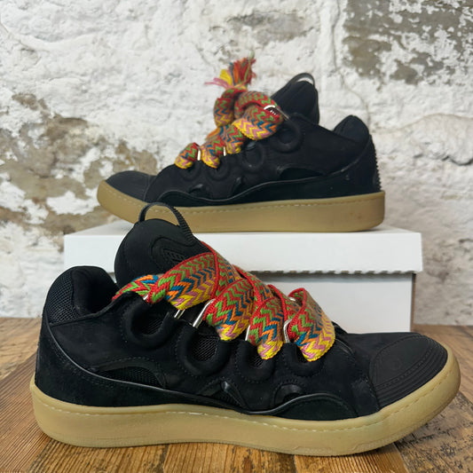 Lanvin Curb Multicolor Lace Black Sneaker Sz 12 (45) No Box
