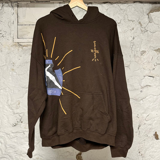 Travis Scot Highest In The Room Brown Hoodie Sz L