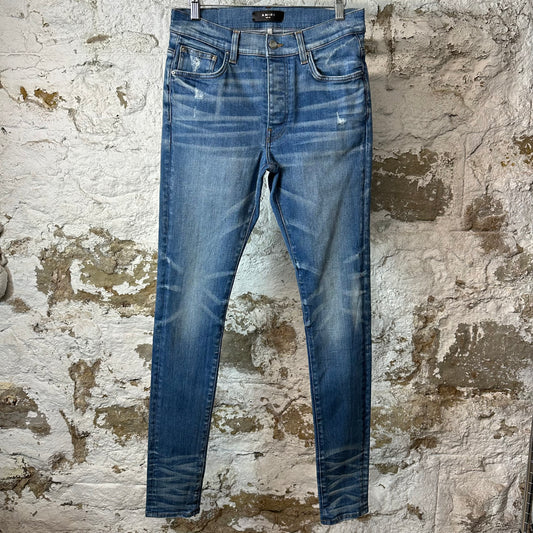 Amiri Plain Blue Denim Jeans Sz 30