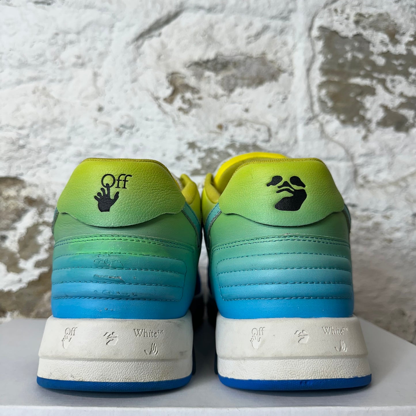 Off-White Out Of Office Blue Yellow White Sneaker Sz 13 (46)