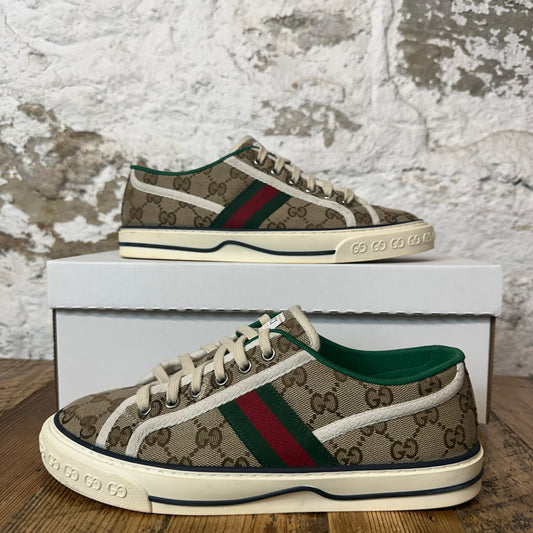 Gucci Tennis 1977 Brown Monogram Sneaker Sz 5 No Box