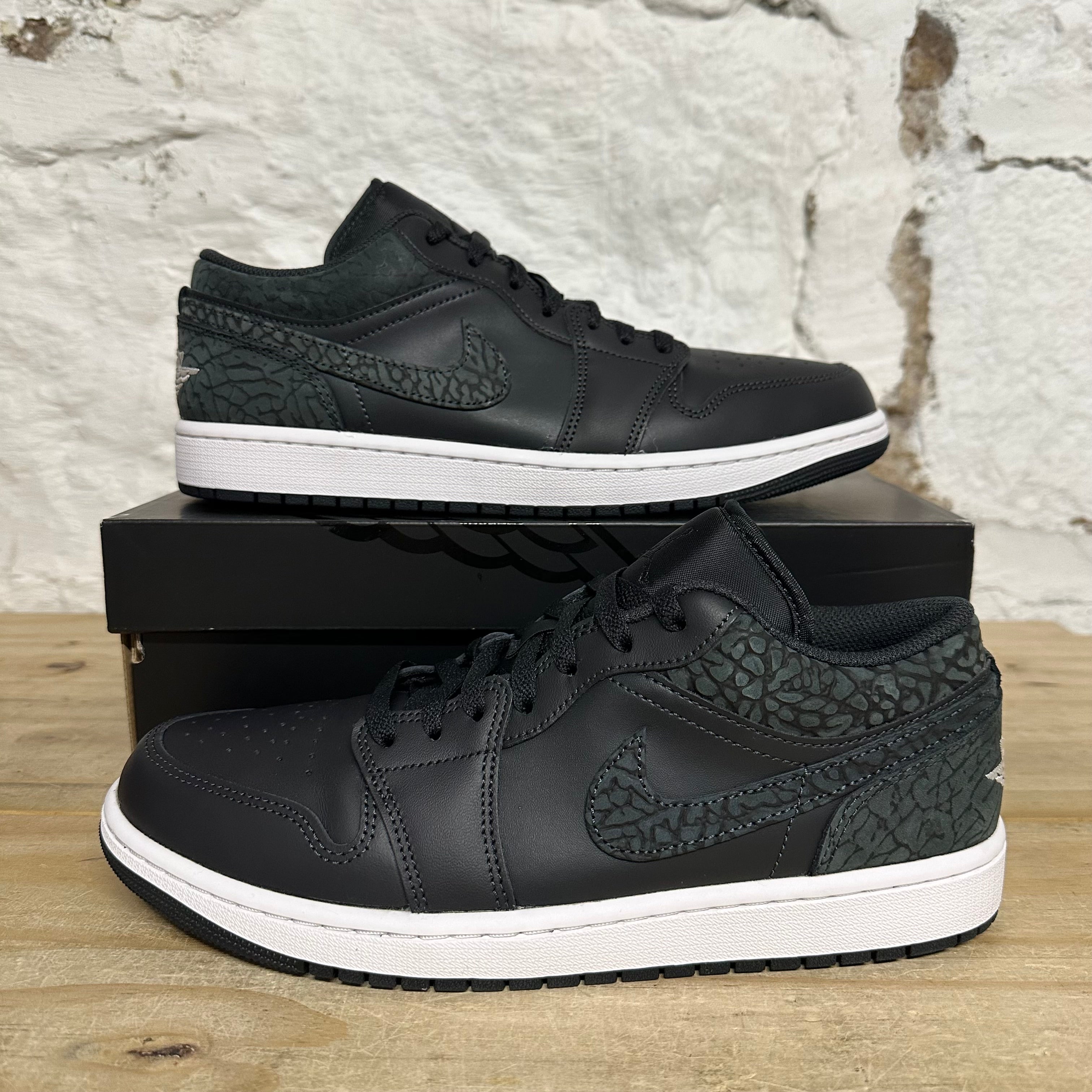 Air Jordan 1 Low Black Elephant Sz 10