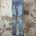 Amiri MX2 Brown Paisley Blue Denim Jeans Sz 32
