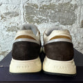 Prada Scamosci Colorblock Brown White Runner Sneaker Sz 9