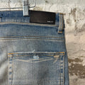 Amiri MX1 Gray Orange Plaid Blue Denim Jeans Sz 36 DS