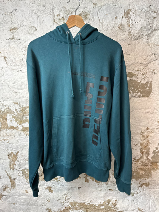 Helmut Lang Black Spell Dark Green Hoodie Sz M