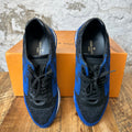Louis Vuitton Blue Black Damier Knit Runaway Sneaker Sz 7.5 (6LV)