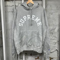 Supreme Champion White Script Grey Hoodie Sz M