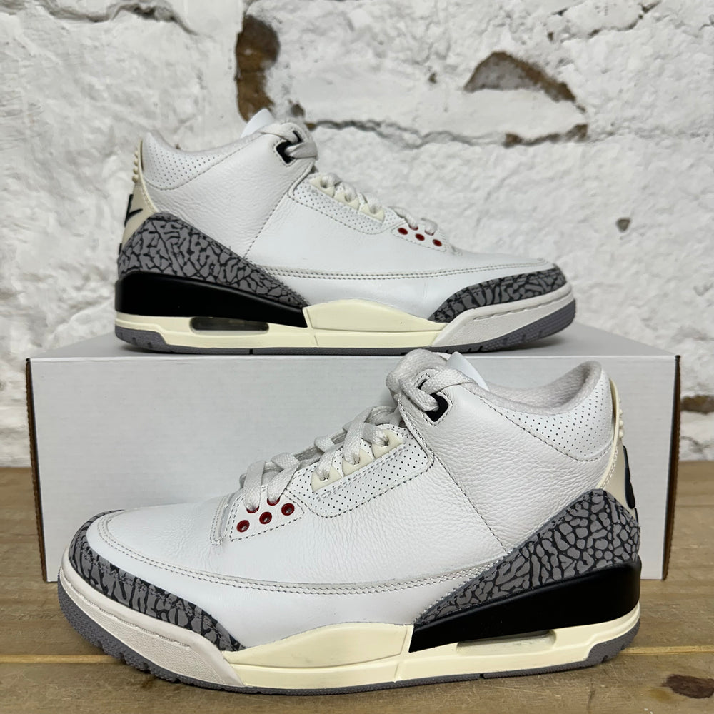 Air Jordan 3 White Cement Reimagined Sz 7.5