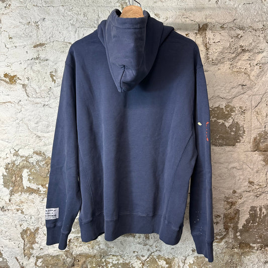 Gallery Department Paint Splatter Navy Hoodie Sz M