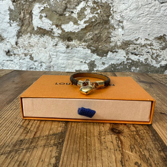 Louis Vuitton Brown Monogram Crazy In Lock Bracelet W/ Box