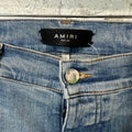 Amiri MX1 Multicolor Flannel Blue Denim Jeans Sz 34