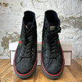 Gucci High Tennis 1977 Black Monogram Sneaker Sz 9.5