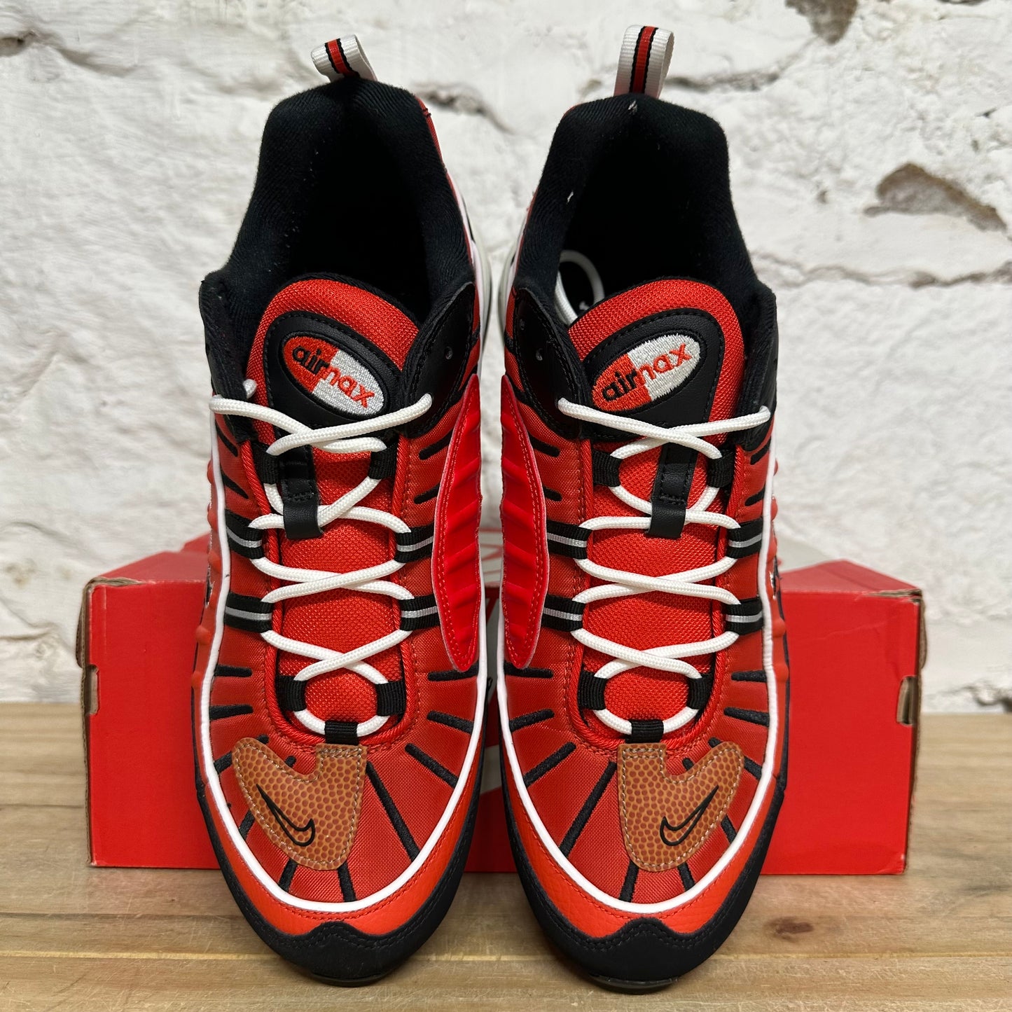 Nike Air Max 98 Habanero Red Black Sz 10.5