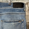 Amiri MX1 Indigo Paisley Blue Denim Jeans Sz 36