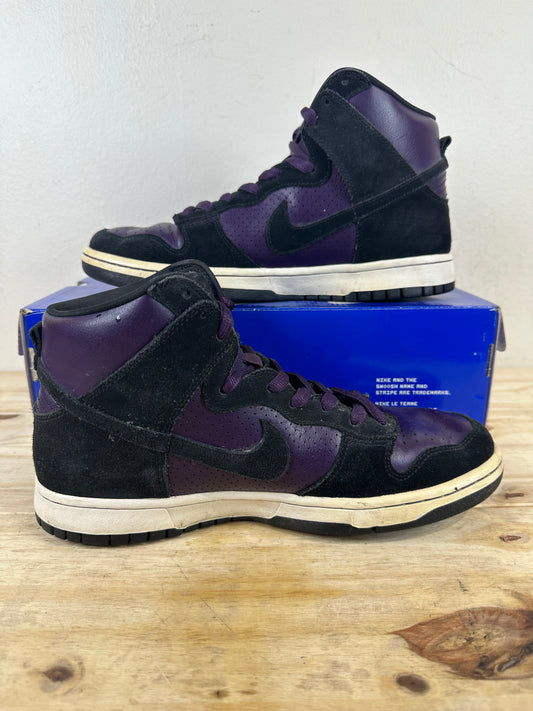 Nike SB Dunk High Grand Purple Black Sz 9.5