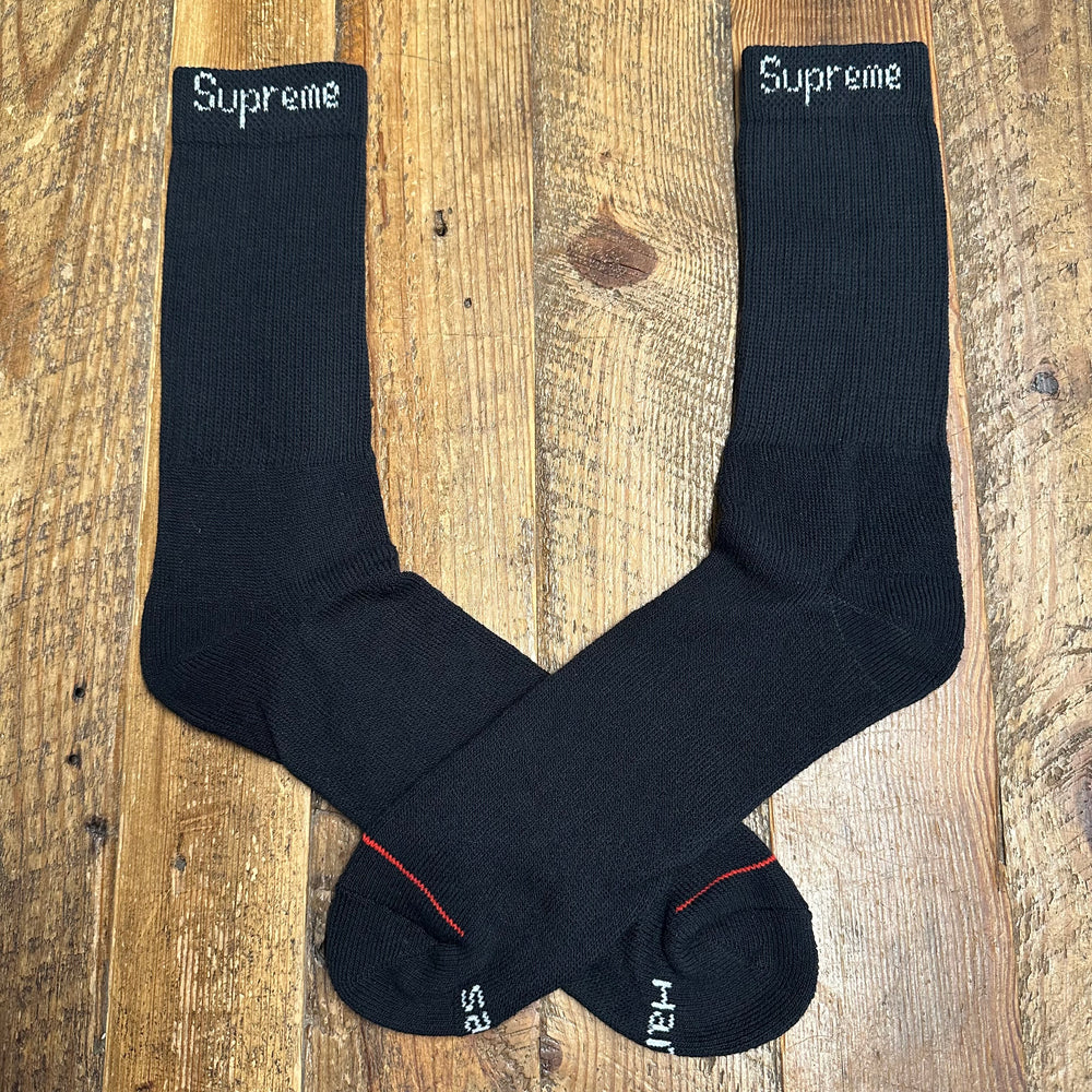 Supreme Hanes Black Socks DS