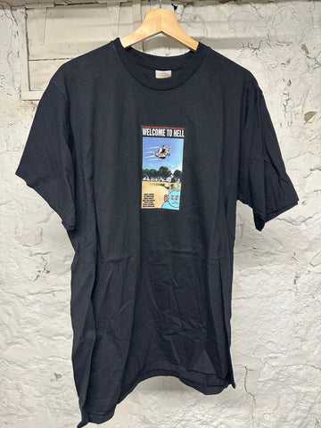 Supreme Welcome To Hell Black T-Shirt Sz XL