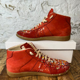 Maison Margiela Replica Paint Splatter Red High Sz 10 (43) No Box