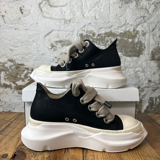 Rick Owens Abstract Black Wax Canvas Milk Sneaker Sz 9.5 (42.5)