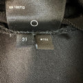 Amiri MX1 Black Leather Black Denim Jeans Sz 31