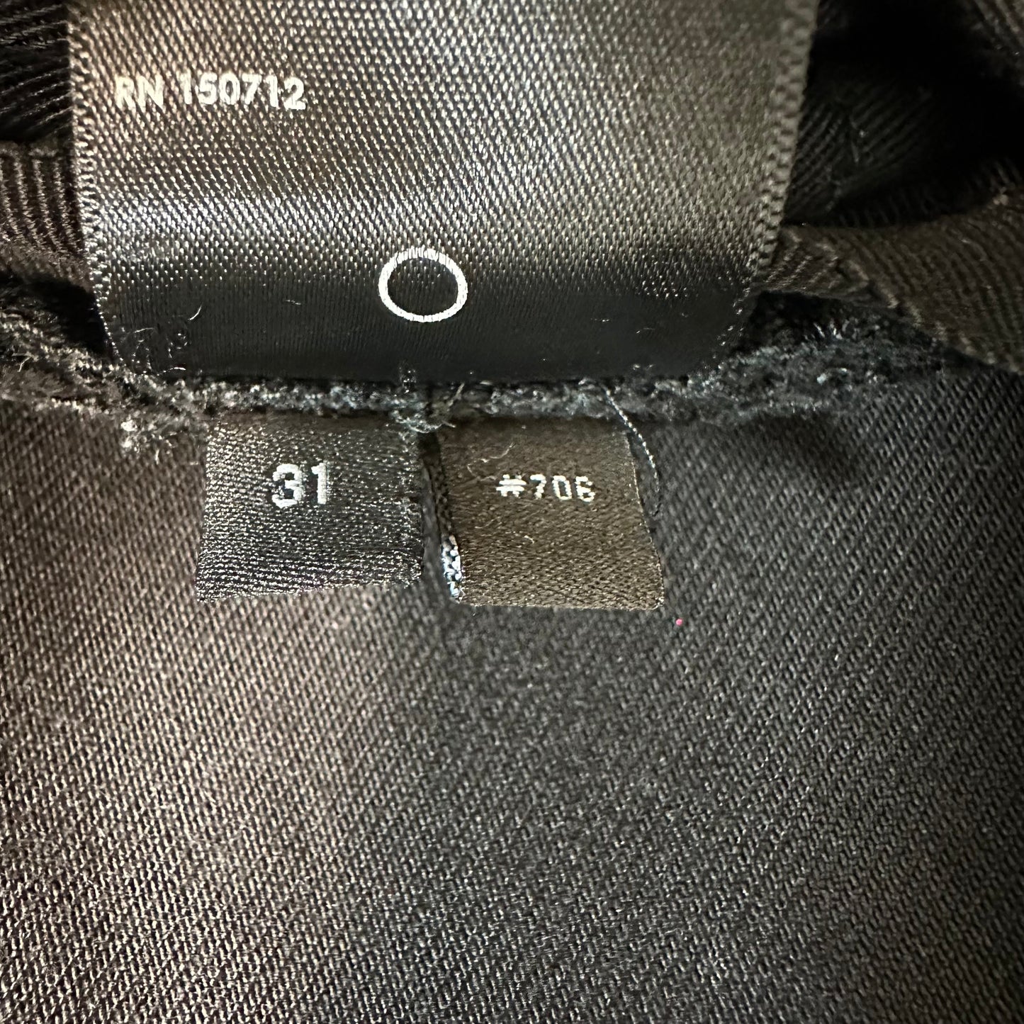 Amiri MX1 Black Leather Black Denim Jeans Sz 31